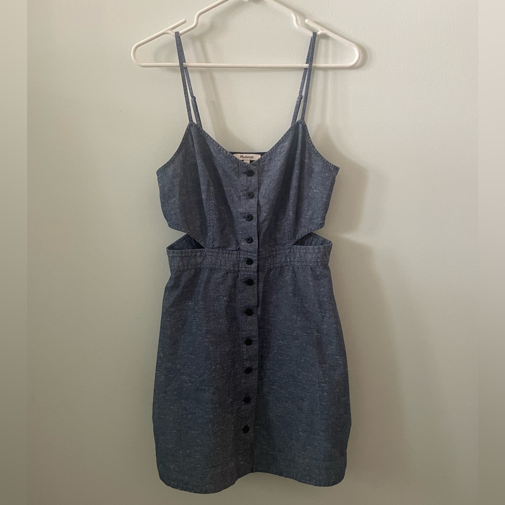 Madewell Chambray Cut-Out Dress